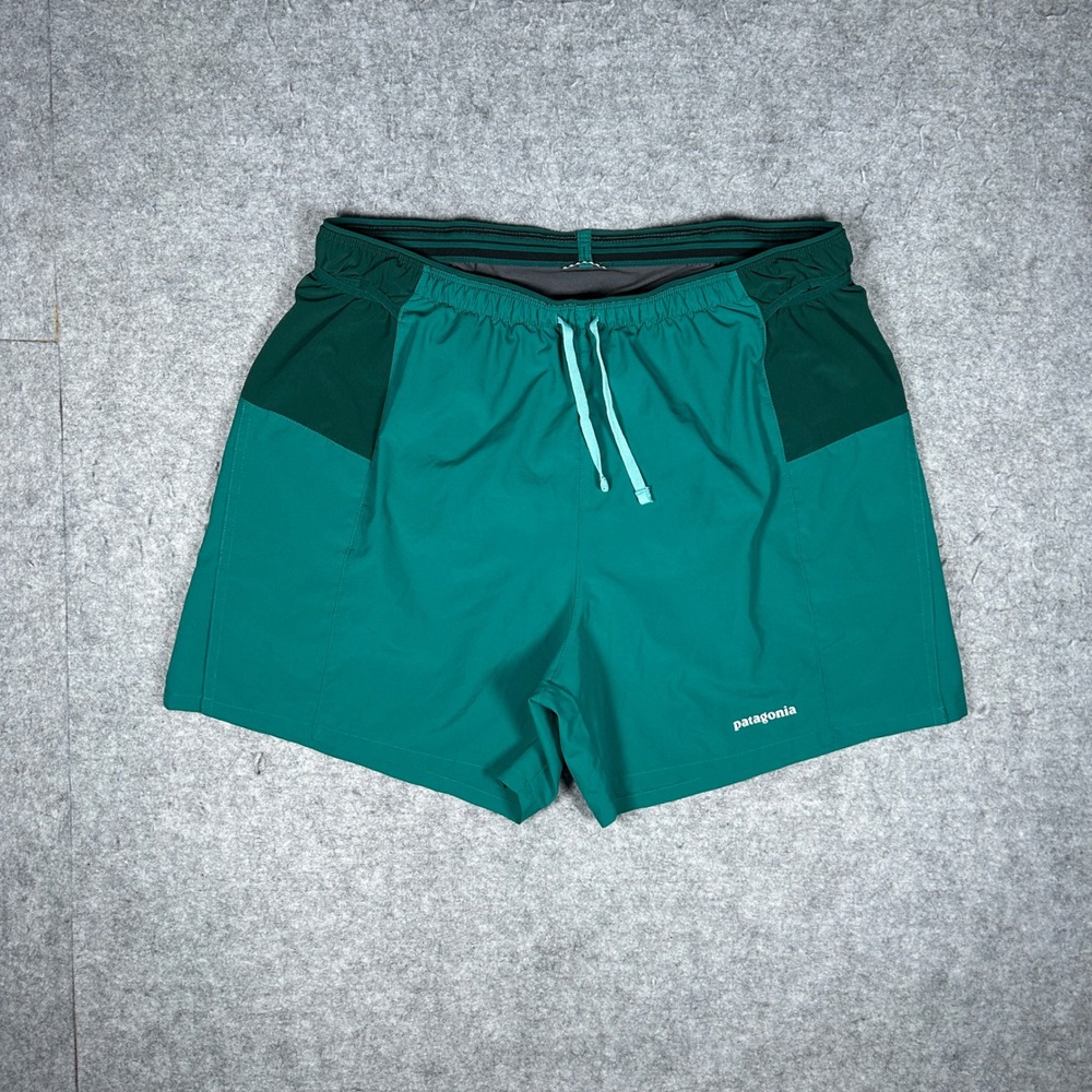 Patagonia shorts Men Large Green Strider Pro Running Hiking Trail Active Gym